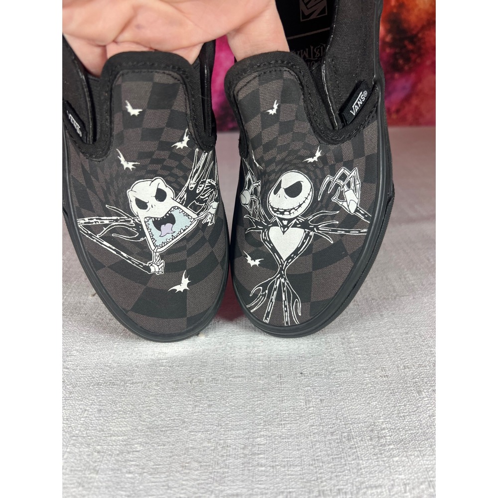 Vans Kids Nightmare Before Christmas Jack Skellington Slip On Shoes Size 2.0